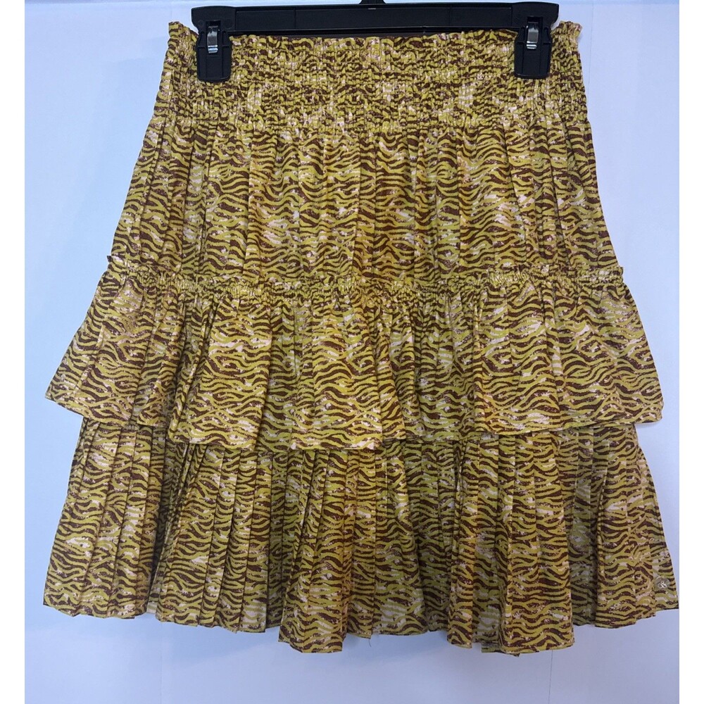 Scotch & Soda Womens Skirt Smocked Tiered Mini Floral Small‎ Feminine Academia